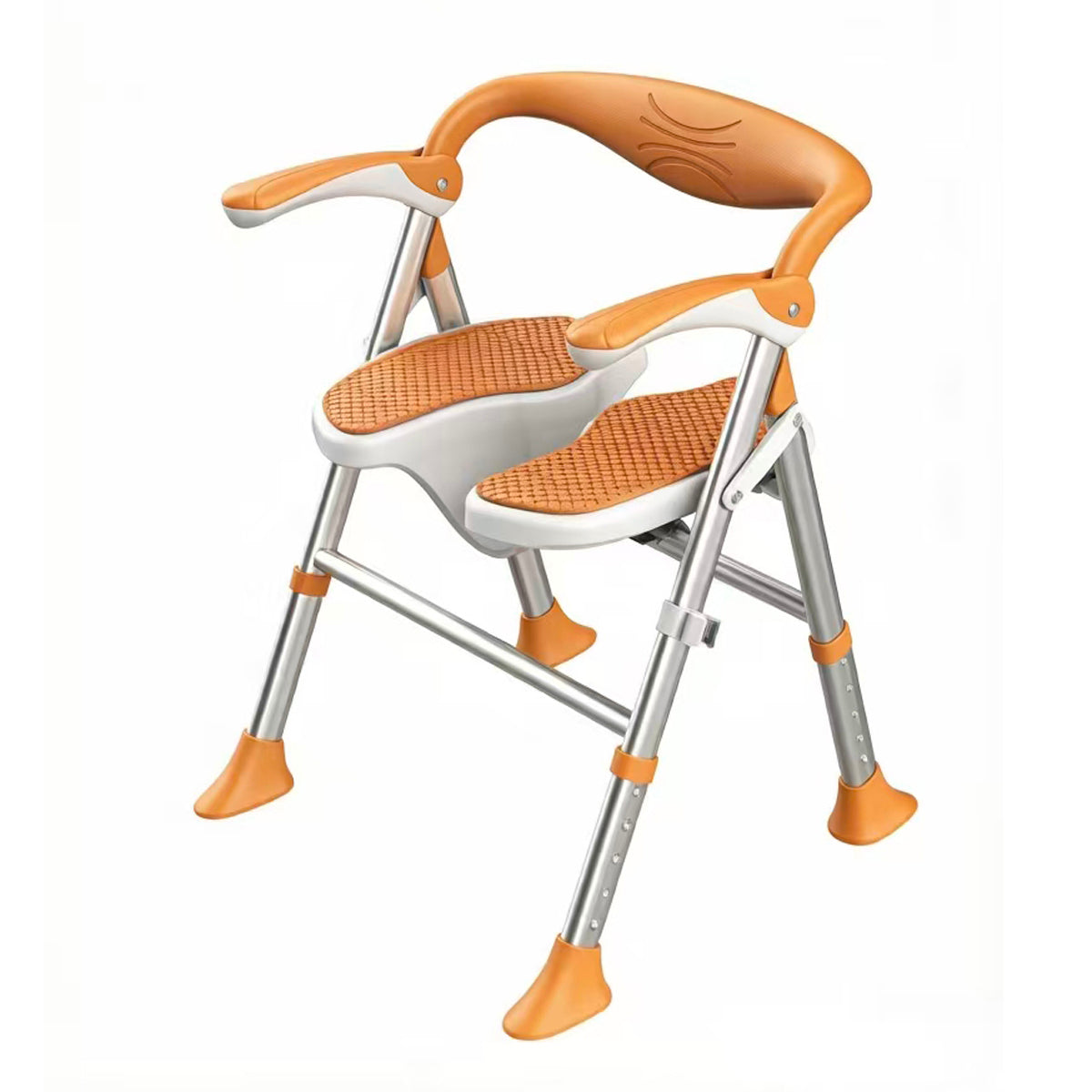 SOROYA U-Shaped Shower Chair for Seniors – Adjustable Bath Seat with Arms, Easy-Clean Cut-Out Design, Non-Slip Heavy Duty Support