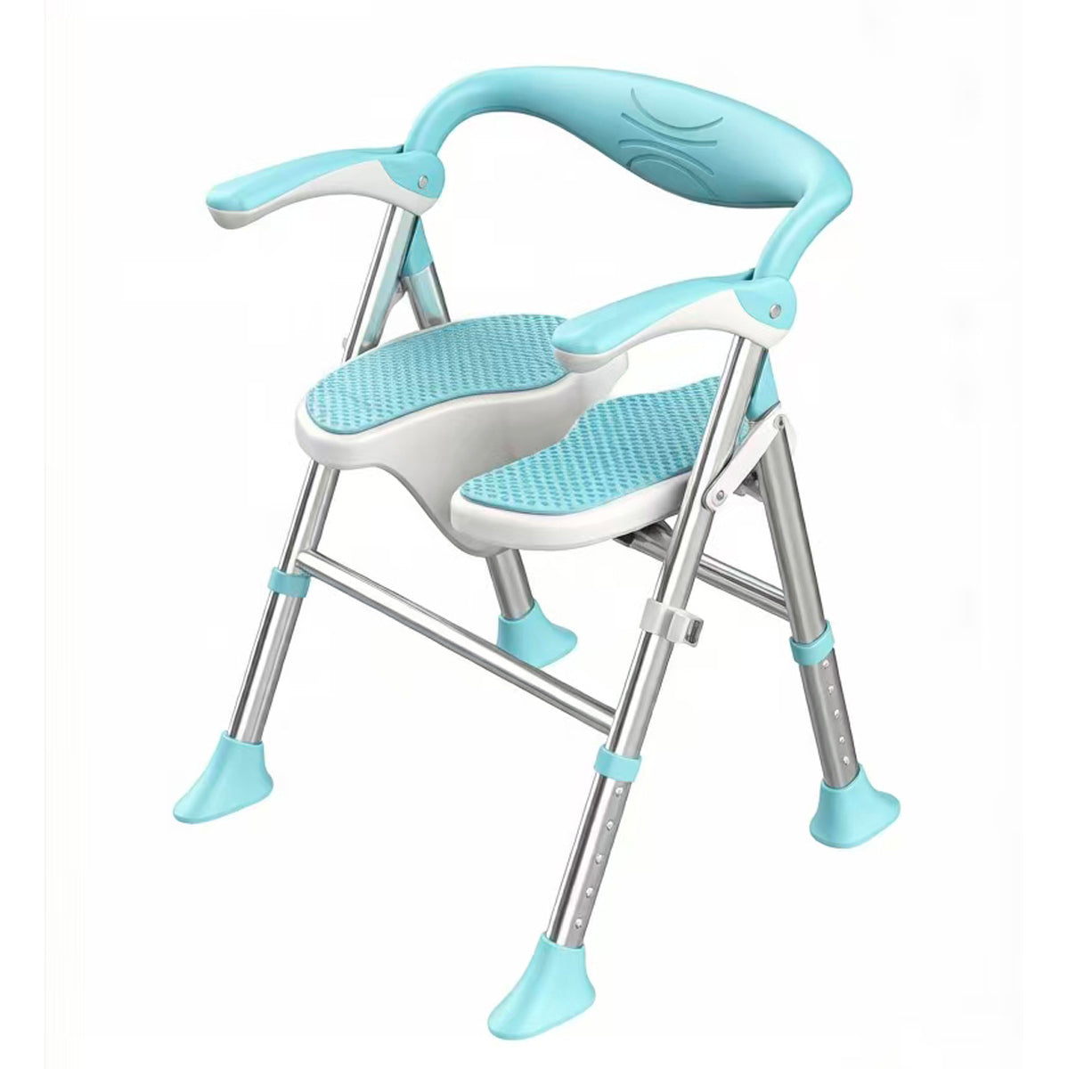 SOROYA U-Shaped Shower Chair for Seniors – Adjustable Bath Seat with Arms, Easy-Clean Cut-Out Design, Non-Slip Heavy Duty Support
