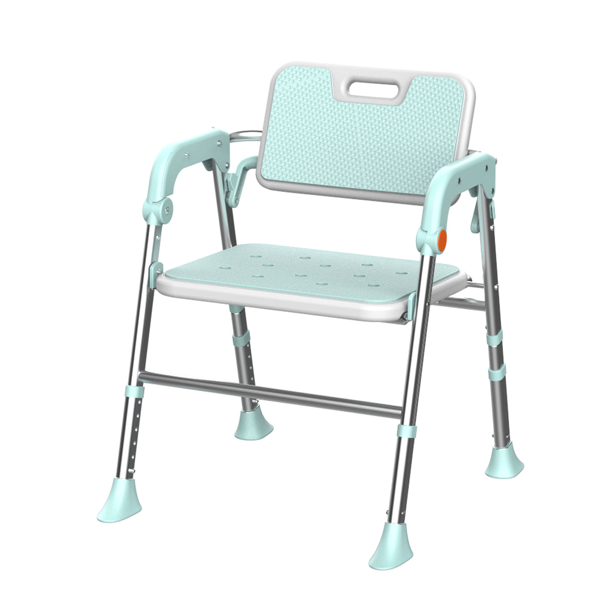 SOROYA Shower Chair for Seniors – Heavy Duty Bath Seat with Back & Arms, Adjustable Height, Non-Slip Aluminum Shower Stool