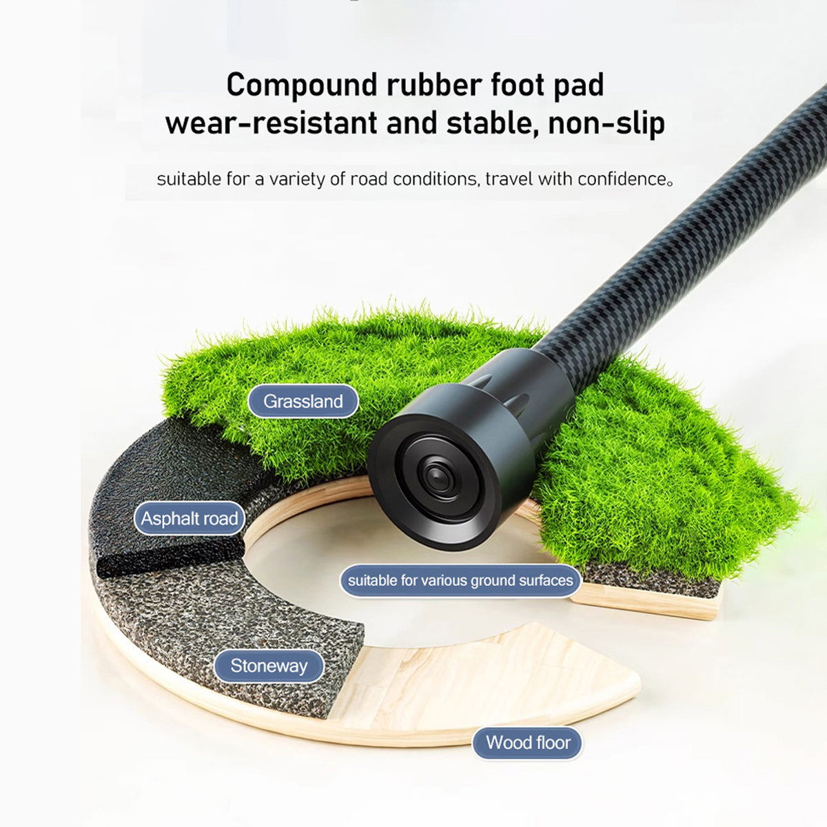 Printed Folding Cane for Seniors Men Women – Lightweight Adjustable Carbon Fiber Walking Stick for Travel & Daily Use