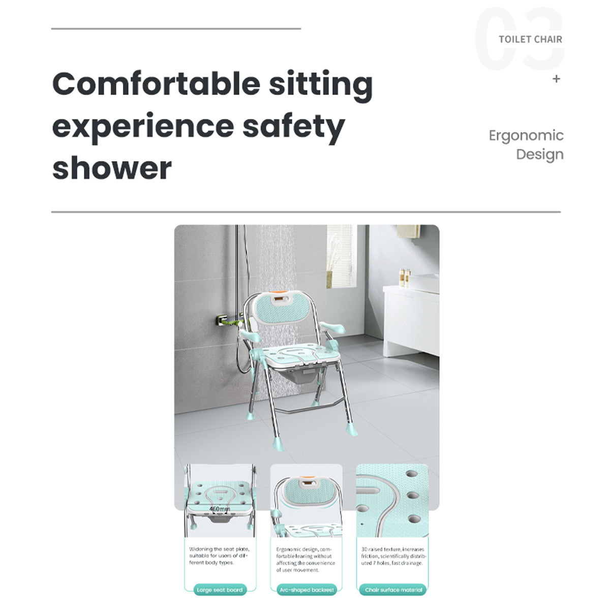 SOROYA Minimalist Home Edition Shower Seat – Professional Safety Wrapped in Elegant Home Design