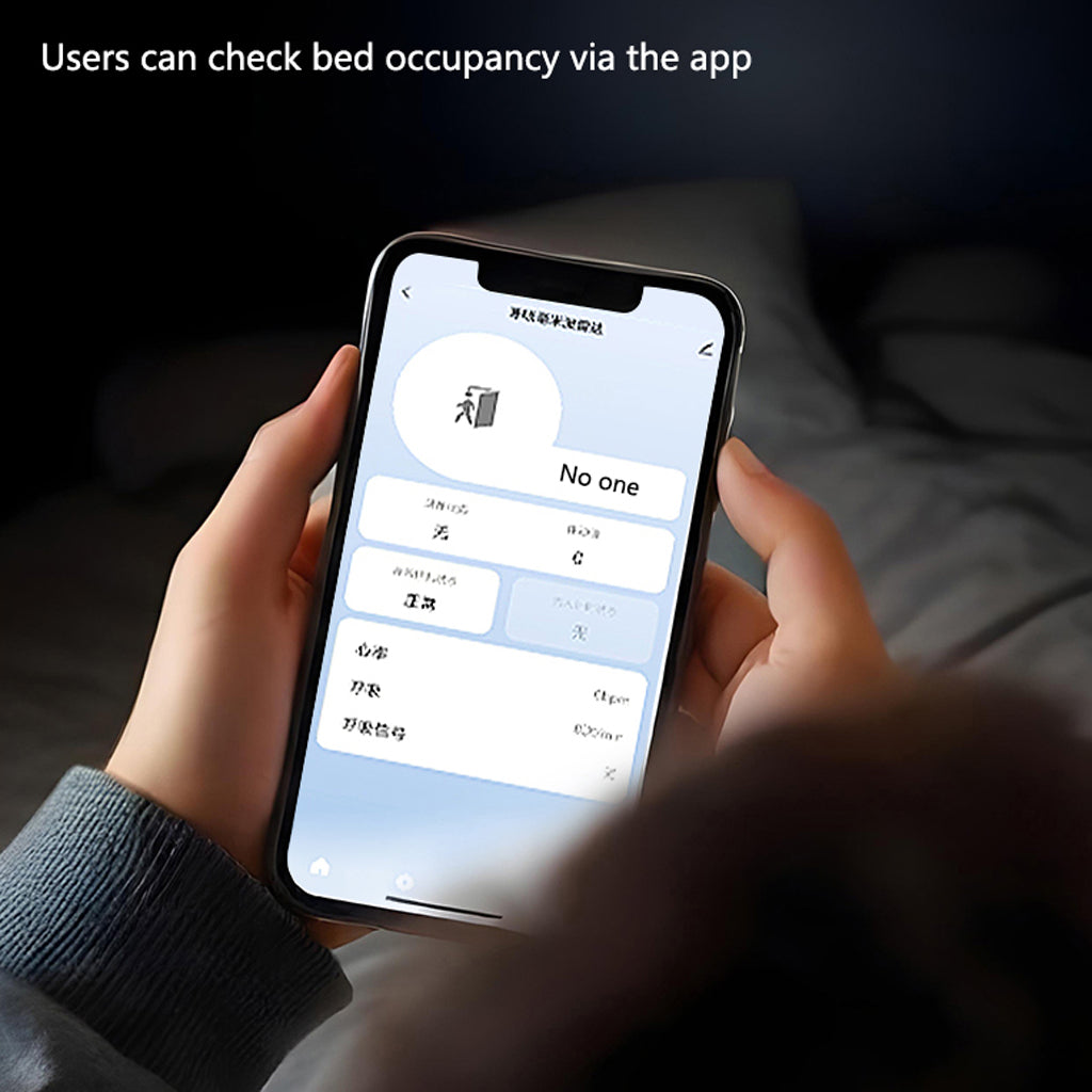 Smart Sleep Health Monitor for Seniors | Non-Wearable 60G Radar Sensor with Tuya App, Real-Time Vital Signs, Bed Exit & Abnormal Vital Alerts